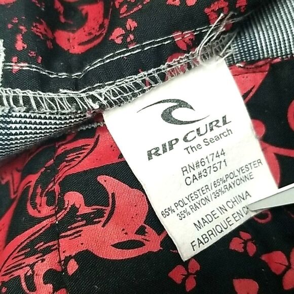 Ripe Curl Shorts Women's 32 Plaid The Search Front Rear Pockets Button Zip - Picture 6 of 10